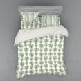 thumbnail image 2 of Ambesonne Tree Bedding Set 3 Pcs, Swirled Lines Botanical, Twin, Black Green White, 2 of 3