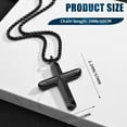 thumbnail image 5 of Silver Cross Necklace for Men, Cross Pendant Necklace Jesus Necklace Chain, Faith Jewelry Gifts for Men Father Uncle Son, 5 of 6