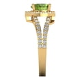 thumbnail image 3 of Clara Pucci 14K Yellow Gold 1.49ct Peridot Halo Ring for Women, 3 of 8