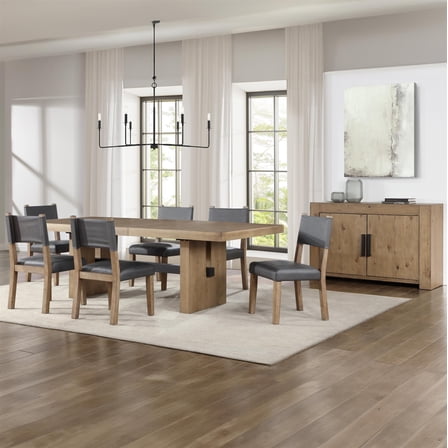 Steve Silver Aubrey Brown 7pc Dining Set