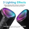 thumbnail image 3 of Portable Bluetooth Speaker, IPX5 Waterproof Bluetooth Speakers with Loud Stereo Sound, 15H Playtime & Colorful Lights, Small Wireless Speaker for Outdoor/Home/Party/Beach, Gift Ideas, 3 of 7