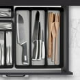 thumbnail image 2 of Mainstays Plastic Black 3 Compartment Non-Slip Drawer Utensil Gadget Tray, 12.72" x 16.14", Kitchen Organizer, 1 piece, 2 of 5
