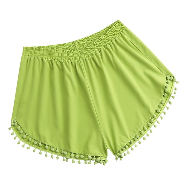 Birdeem Short de Bain pour Femmes, Femmes, Uni, Taille Haute, Plage, Short de Natation Conservateur