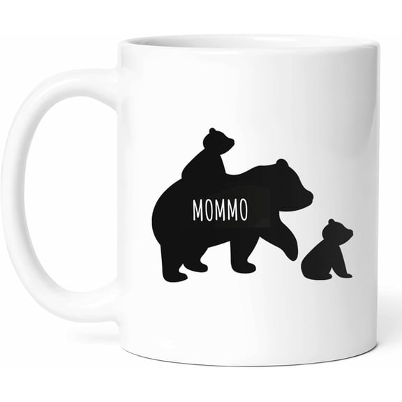 Mommo Bear Mug - Sweet Coffee Cup - Funny Gift For Mothers - Bear Lover Novelty Drinkware - Family Tea Mugs - Cuddly Hot And Cold Drink Cups - Mom Gifts - 11 oz Ceramic Mug For Special Days