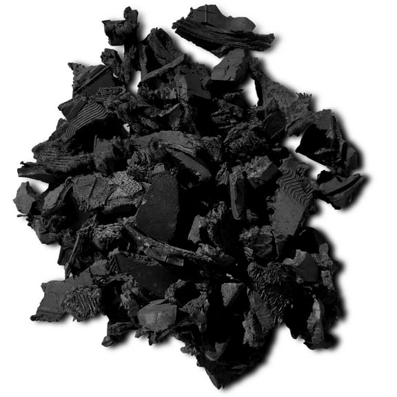 NuPlay Rubber Nugget Playground Protective Flooring Gyms, Swing Set Play Areas, 1 Pack, Black - 25Lbs