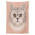 thumbnail image 3 of Ambesonne Animal Tablecloth Rectangular Table Cover, Love Cat Words Portrait, 60"x84", Beige Cream Peach, 3 of 4