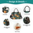 thumbnail image 3 of FORMRS Insulated Lunch Bag for Work School Unisex Large Capacity Cooler with Shoulder Strap, Retro Floral Orange, 3 of 6