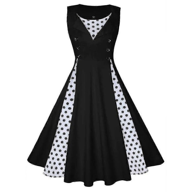 S-5xl Women Robe Retro Vintage Dress 50s 60s Rockabilly Dot Swing Pin Up Summer Party Dresses Elegant Tunic Vestidos Casual