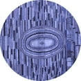 thumbnail image 1 of Ahgly Company Indoor Round Oriental Blue Modern Area Rugs, 6' Round, 1 of 4