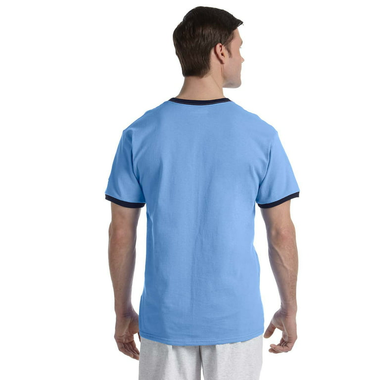 Ringer T-Shirt L Light Blue/Navy