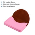 thumbnail image 4 of Uxcell PU Leather Magnetic Closure Name Cards Case Business Card Holder Pink, 4 of 5