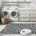 thumbnail image 5 of ODIKA 4'x6' Machine Washable Non-Slip Area Rug, Wild Zebra High Traffic Rug, Black, 287895, 5 of 7