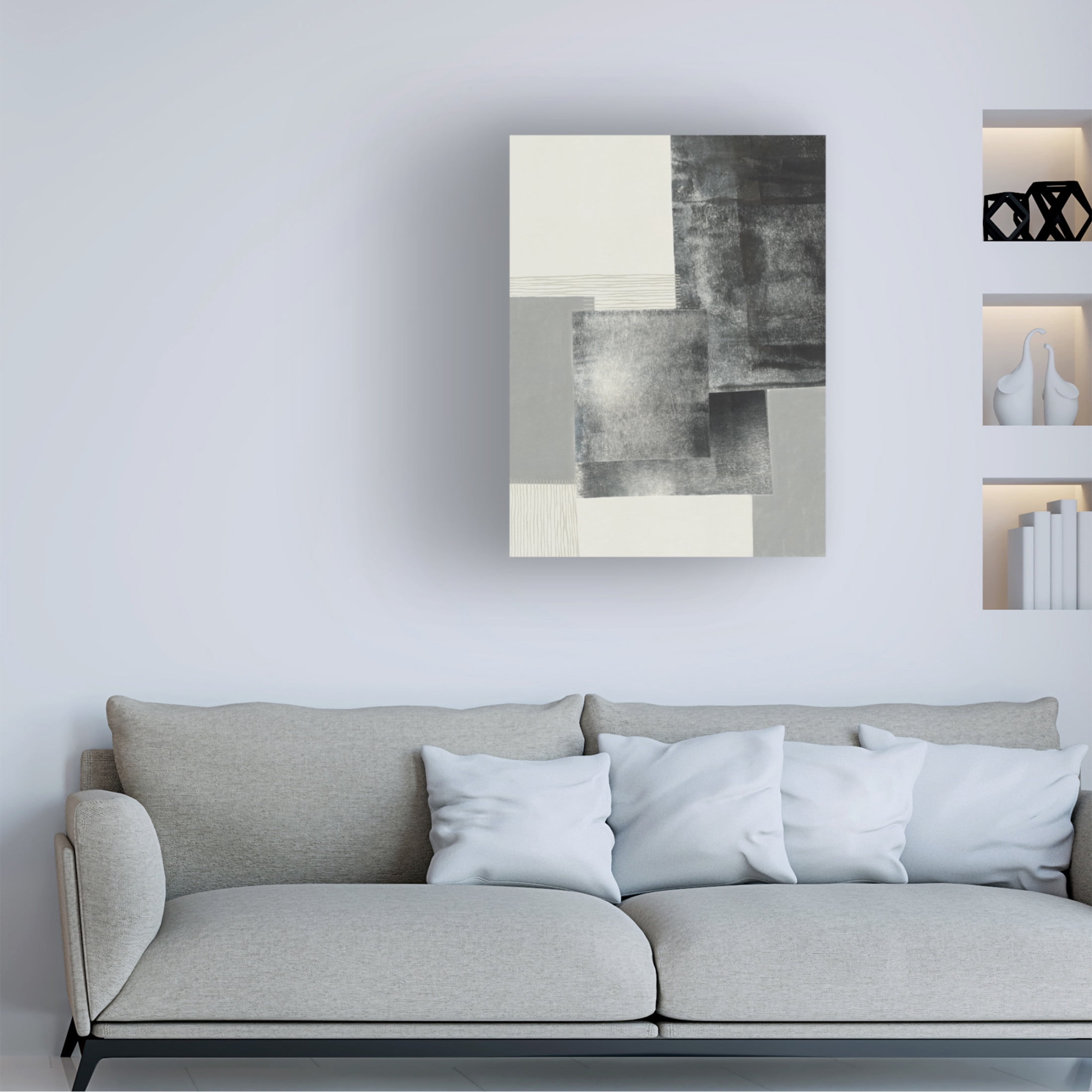 Trademark Fine Art Alisa Galitsyna  Monochrome blocks 1 Canvas Wall Art