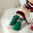 thumbnail image 5 of NAISIBABY Kids Leg Warmers, Stretchy Loose Cute Bow Cotton Knitted Winter Christmas Knee High Socks for Girls Green Free Size, 5 of 5