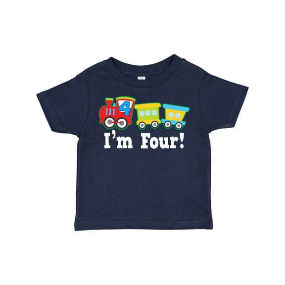 Inktastic 4th Birthday Train Boys Toddler T-Shirt