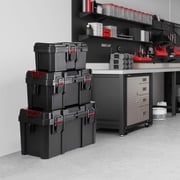 Hyper Tough 13-Inch Toolbox – Heavy-Duty Resin Storage with Padlock Compatibility & Foldable Handle