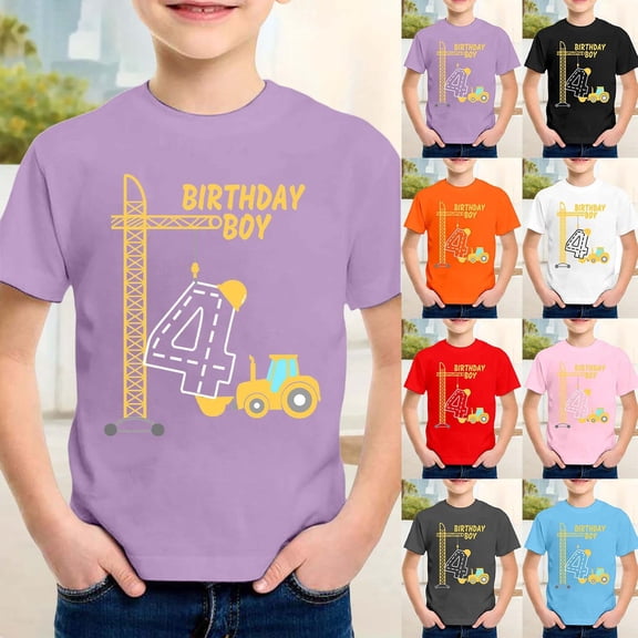 SHenli Boys Shirts Size 10-12 Round Neck Short-Sleeve T-Shirt Fashion Holidays Tops 100 Days Of School Shirt Boys