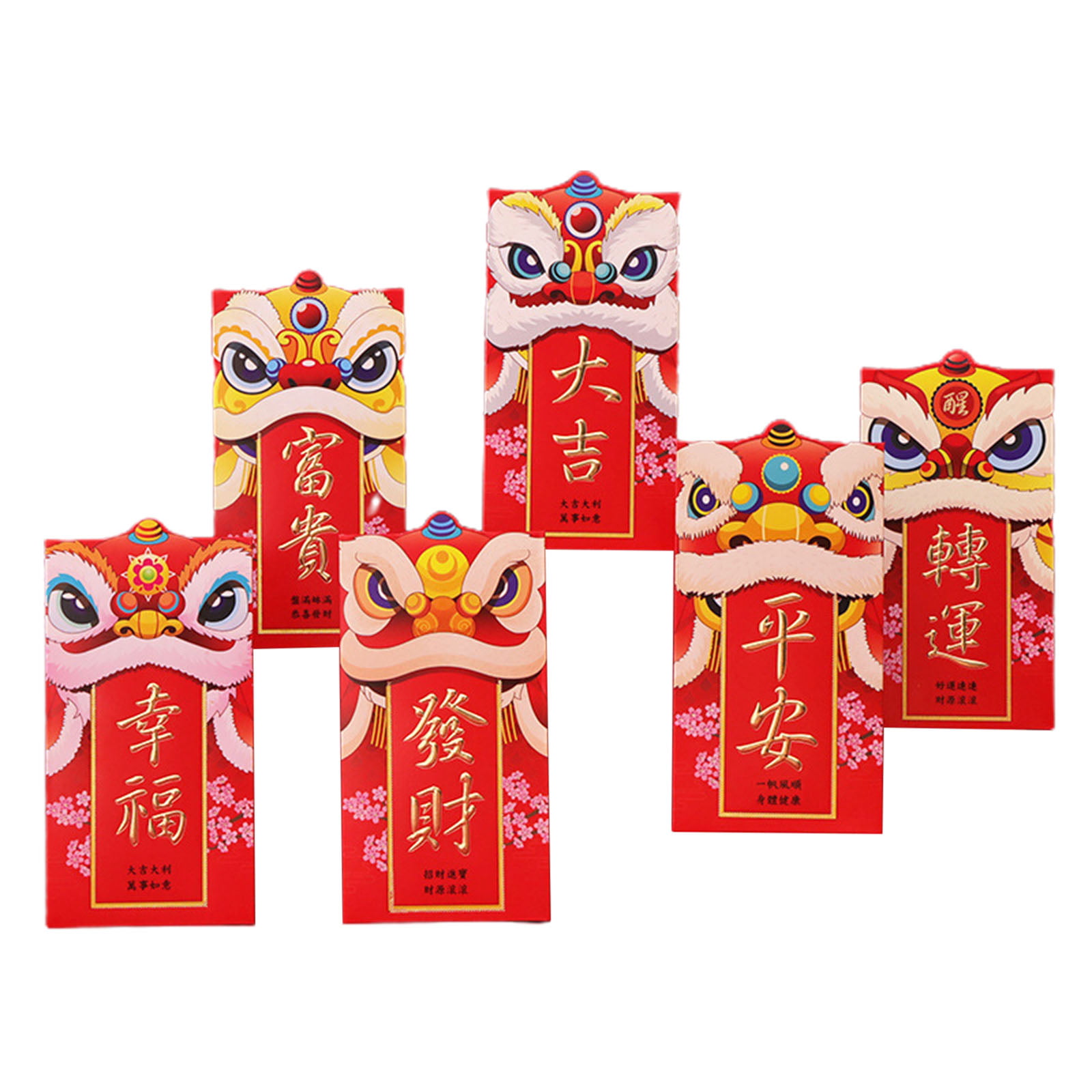 Garhelper Cash Pocket Lion Wake New Year Packet Chinese Cartoon Red  Envelope Creative Spring Festival Kid Gift Lucky Money 