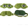 thumbnail image 5 of (vert)masque Pour Les Yeux, Quilt Visage Visage Endormi Drle Nouveaut Grenouille De Bande Dessine Couverture De L'oeil Masque De Voyage De Sommeil, 5 of 5