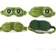 thumbnail image 4 of Máscara para ojos, cara peluda, cara soñolienta, novedad divertida, cubierta para ojos de rana de dibujos animados, máscara de viaje para dormir (verde), 4 of 5