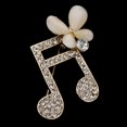 thumbnail image 4 of Pin de solapa con símbolo de nota musical, broche de de ópalo con diamantes de imitación, dorado Oro Yuyangstore Pin de broche de diamantes de imitación, 4 of 8