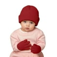 thumbnail image 3 of Kids Winter Hats and Gloves Sets Winter Unisex Kids Lined Hat and Mittens Set Printed Soft Warm Cold Weather Headwear and Handwear for Boys Girls Toddler Red 2 Years-8 Years, 3 of 5