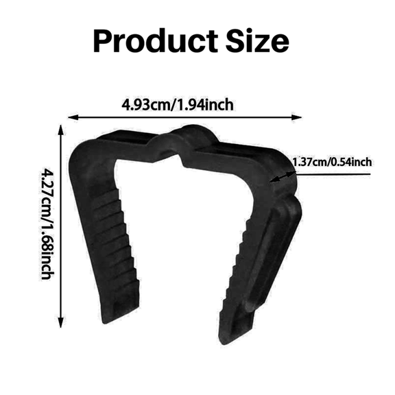 50Pack Holiday Light Clips Outdoor Hooks Christmas Hanger for Roof Gutter Fence Black
