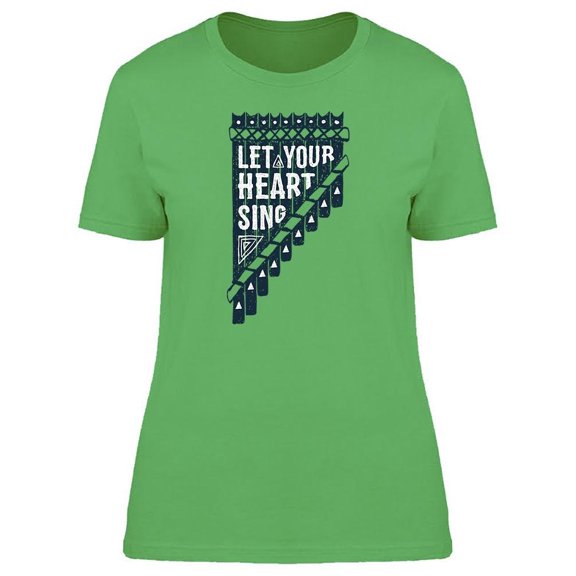 Let Sing Heart Pan Flute Tee Women's -Image by Shutterstock