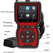 OBD2 Scanner Diagnostic Tool - Check Engine Light Code Reader with Reset, Battery Voltage Tester, Modes 6 & 8
