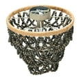 thumbnail image 5 of Creative Co-Op 3-Tier Draped Wood Bead Semi-Flush Mount Chandelier, Dark Gray, 5 of 7