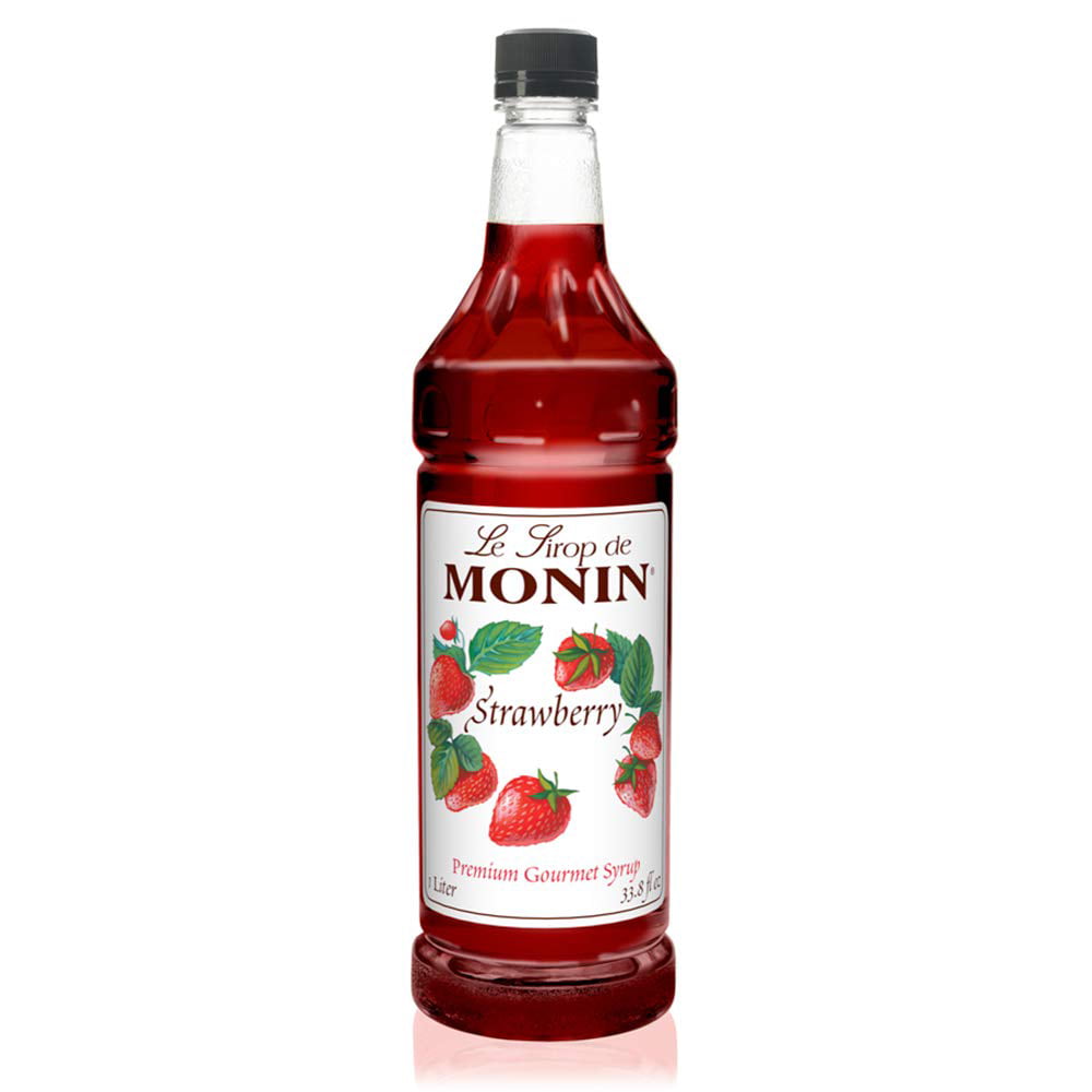 Monin - Strawberry Syrup, Mild and Sweet, Great for Cocktails and Teas ...