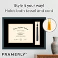 thumbnail image 5 of Framerly - Hunter Tassel Diploma Frame with Black and Purple Mat, 5 of 6