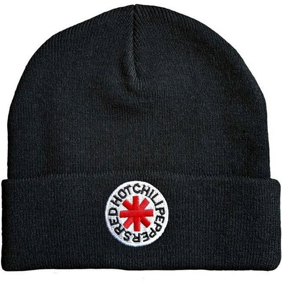 Music 870902 Red Hot Chili Peppers Logo Cuffed Beanie, Black