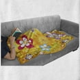 thumbnail image 6 of Floral Soft Flannel Fleece Blanket, Abstract Graphic Flowers Daisies Vibrant Colors Cheerful Spring Nature Illustration, Cozy Plush for Indoor and Outdoor Use, 50" x 70", Multicolor, by Ambesonne, 6 of 6