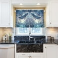 thumbnail image 5 of Yayeee Kitchen Curtains Light Filtering 27"x36" Rod Pocket Short Cafe Window Panel, Night Floating Whale, 5 of 7