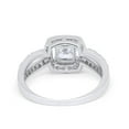 thumbnail image 4 of Dazzling Split Shank Engagement Ring CZ 925 Sterling Silver Size 8, 4 of 7