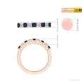 thumbnail image 6 of ANGARA Natural Blue Sapphire and Diamond Semi Eternity Wedding Ring in 14K Rose Gold for Women (Size-2.6mm) | September Birthstone, Anniversary, Jewelry Gift for Women | Natural Blue Sapphire Ring, 6 of 10