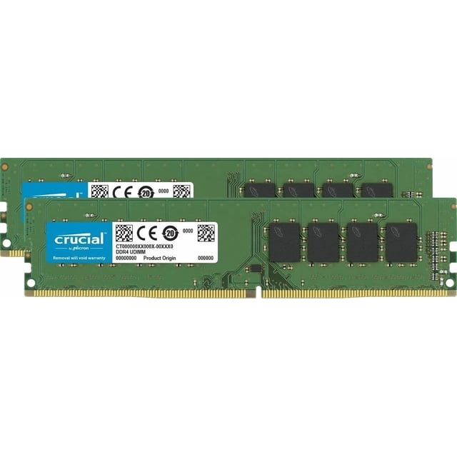 Kit de memoria RAM Crucial de 32 GB (2 x 16 GB) DDR4 3200 MHz para escritorio