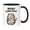 Black, variant on Meowy Christmas Cat Mug with Smiling Kitty & Twinkling Lights - 11oz Ceramic Coffee Cup, Hand Wash Only, Cute Cat Face Design for Hot Drinks, Tea, Cocoa - Perfect Holiday Gift for