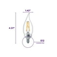thumbnail image 4 of Philips Ultra Definition LED 40-Watt BA11 Filament Candle Light Bulb, Clear Soft White, Dimmable, E12 Candelabra Base (3-Pack), 4 of 13
