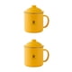thumbnail image 4 of Billuyoard Taza de acero inoxidable de repuesto, 300ml, estilo Simple, a prueba de golpes, de doble capa, para el hogar, oficina, dormitorio, taza Amarillo 2piezas, 4 of 6