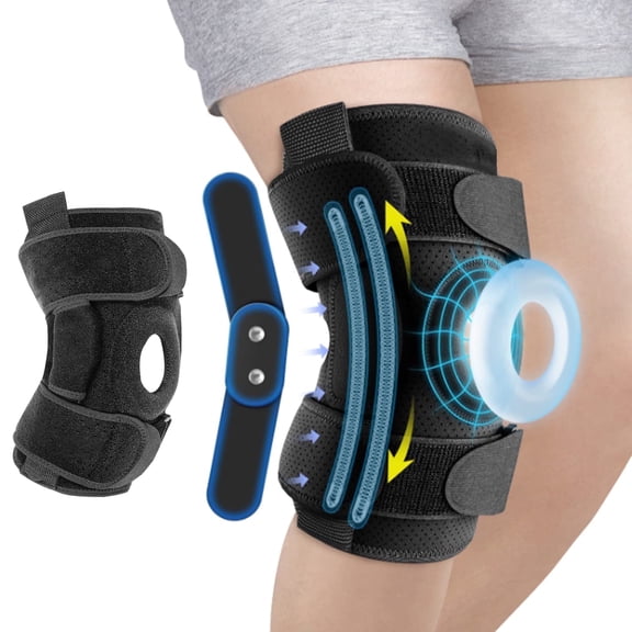 Knee Brace with Side Stabilizers & Patella Gel Pads for Maximum Knee Pain Support and fast recovery for men and women