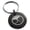 Black, variant on Stainless Steel Yin Yang Ginkgo Leaves Kamon Crest Engraved Small Medallion Circle Charm Keychain Keyring