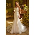 thumbnail image 4 of Women's GLS Gloria Corset Trumpet Bridal Gown Gl3532 Off White Size XL, 4 of 5
