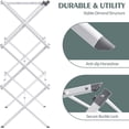 thumbnail image 3 of Livearty (TM) Large Expandable Clothes Drying Rack Fold Away Laundry Rack Collapsible 3 Tiers Clothes Drying Rack Steel Max. 30" / 76CM Long, 3 of 8