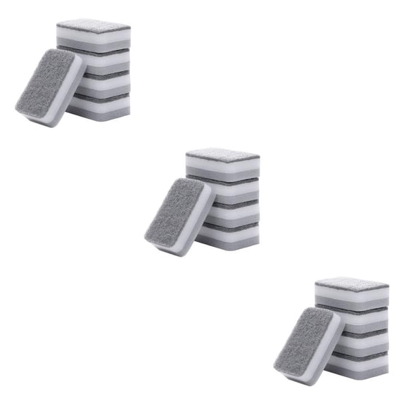 Inteprter Pack of 5 Double Sided Sponge Dishwashing Plates Pot Scrubber Restaurant Dishes Cleaning Catering Household Countertop Type1 NO1