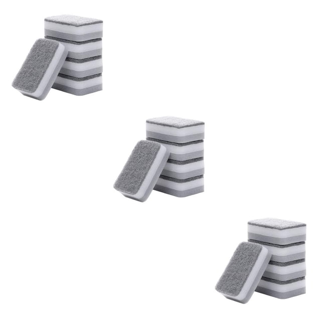 Inteprter Pack of 5 Double Sided Sponge Dishwashing Plates Pot Scrubber Restaurant Dishes Cleaning Catering Household Countertop Type1 NO1