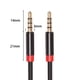 thumbnail image 4 of Cable AUX de 3,5 mm Audio sin pérdidas Cable de audio chapado en oro Nylon a Audio estéreo Cable AUX Auriculares para automóvil T 2m Sunnimix cable de extensión de audio, 4 of 8