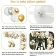 thumbnail image 5 of Arco de globos Vevor plateado blanco y dorado 136 globos dorados metalizados globos blancos, 5 of 5