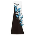 thumbnail image 2 of Fangasis Ladies Long Maxi Dresses Floral Print Tank Dress Sleeveless Summer Beach Sundress Women Casual Bohemian Holiday Style AB 2XL, 2 of 7